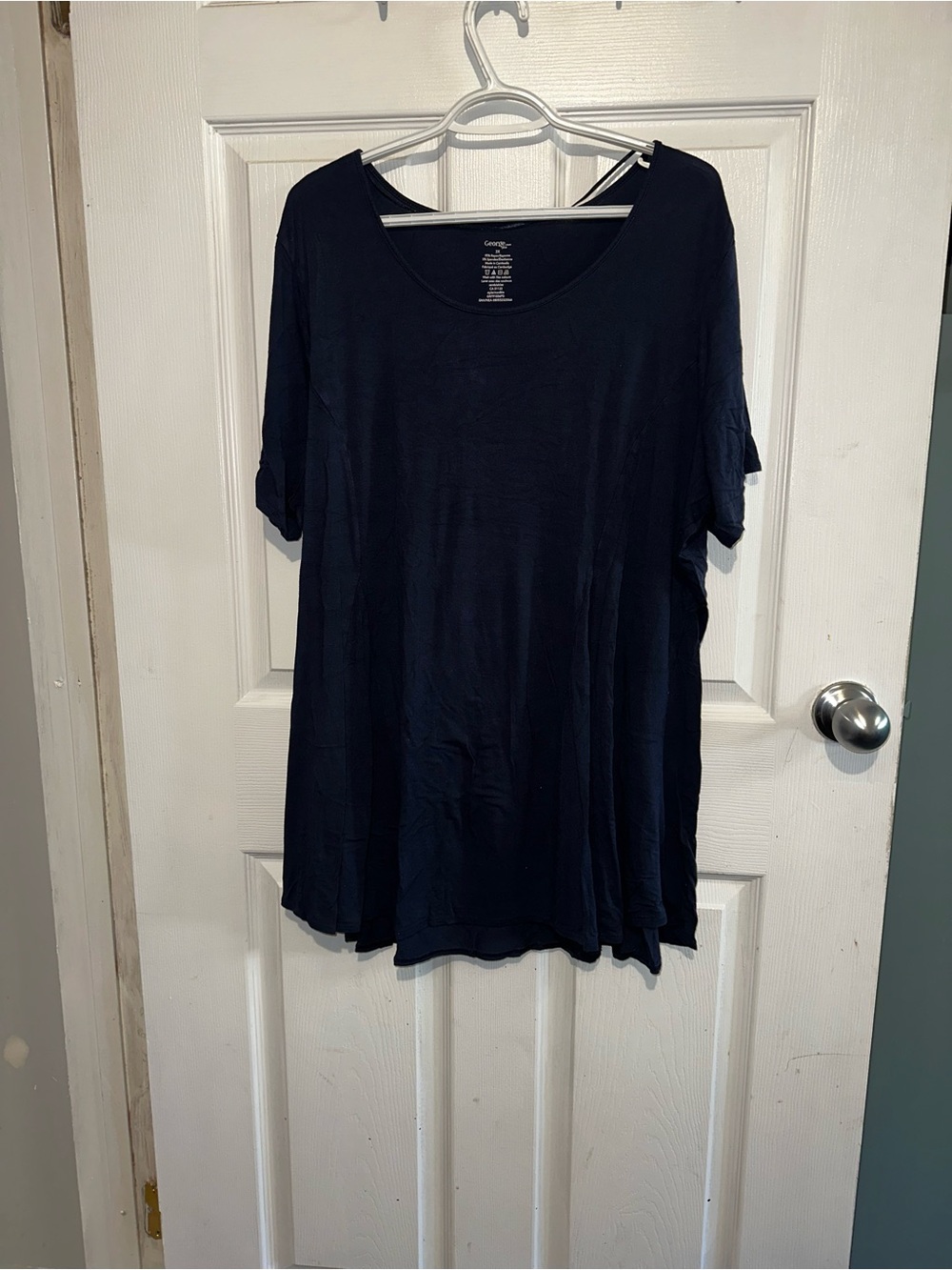 George Navy Short Sleeve Scoop Neck Tunic